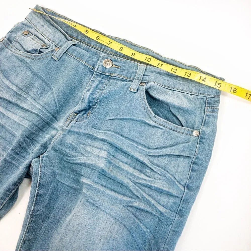 Lada Creased Blue Wash Jeans Sz 7 - Picture 6 of 10